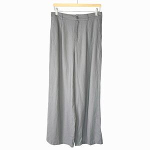 REWASH Bran Womens Wide Leg Linen Blend Chino Pants 7 / 28 30" Waist Coastal
